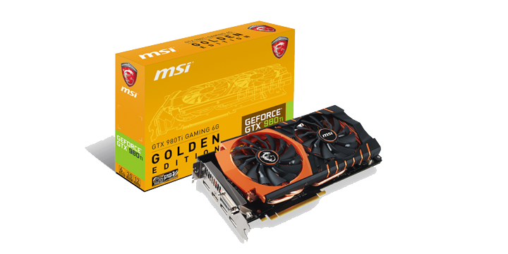 限量黃金版顯示卡再現，MSI推出GTX 980TI GAMING 6G GOLDEN EDITION