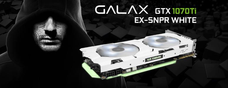 GALAX GeForce GTX 1070 Ti EX-SNPR WHITE 顯示卡/ 純白外觀、高CP 值