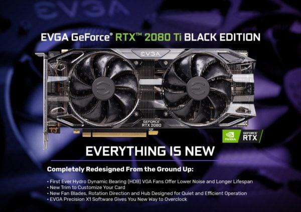 EVGA推出999.99美元的GeForce RTX 2080 Ti“BLACK EDITION GAMING”顯示 