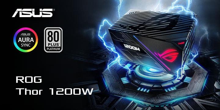 ASUS ROG THOR 1200W電源供應器開箱測試/整體用料實在OLED螢幕即時顯示