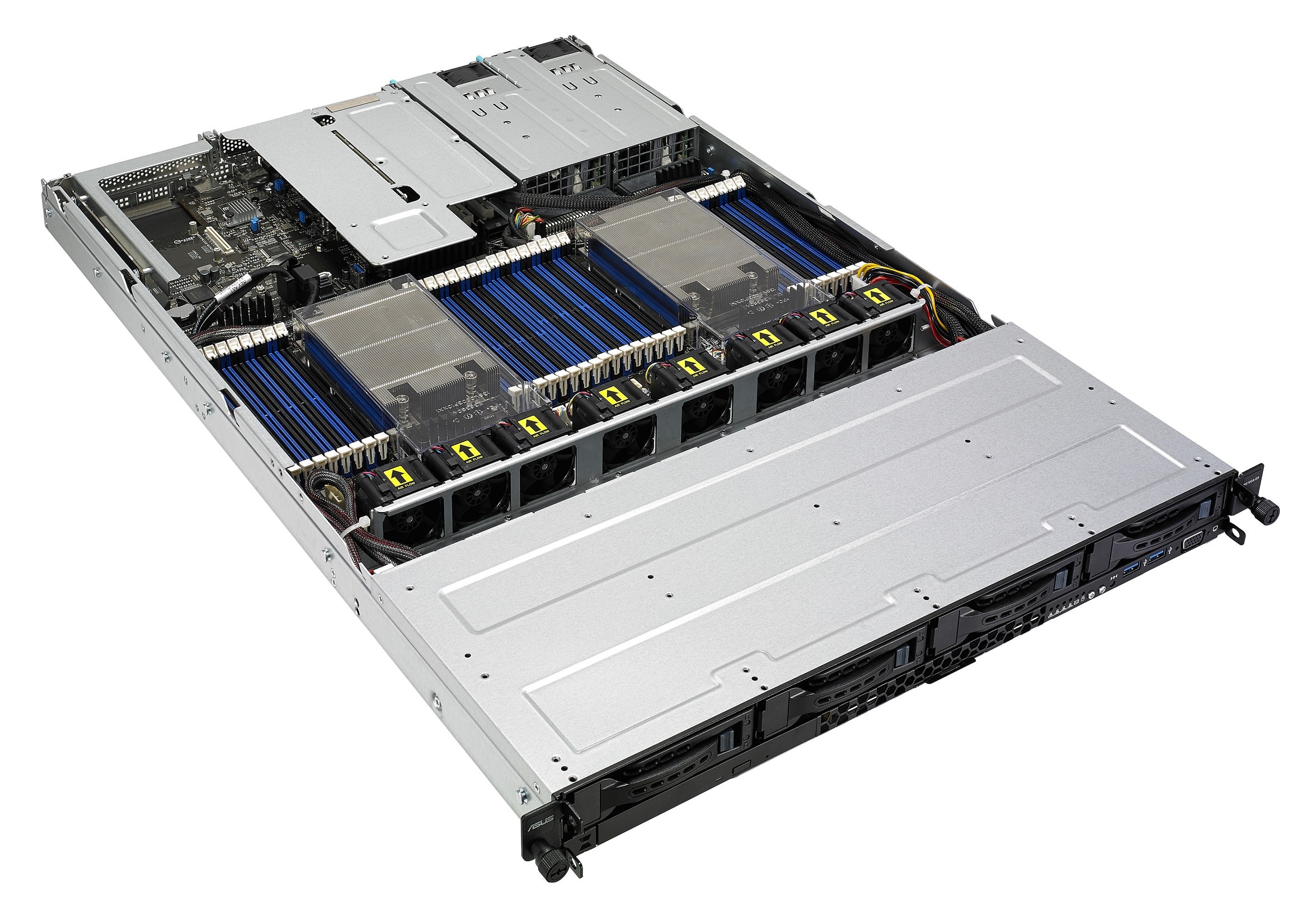 RS700A E9 V2能輕而易舉完成AI訓練、架構虛擬化、虛擬桌面 (VDI)、軟體定義等應用，滿足企業用戶的多功負載、頂尖效能等運算需求。