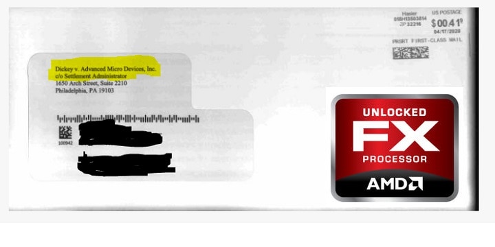 AMD 已為 Bulldozer CPU 8 核心錯誤宣傳進行賠付，用戶近期已收到支票