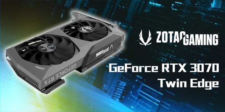 ZOTAC GAMING GeForce RTX 3070 TWIN EDGE / 大小雙扇設計再現，散熱器