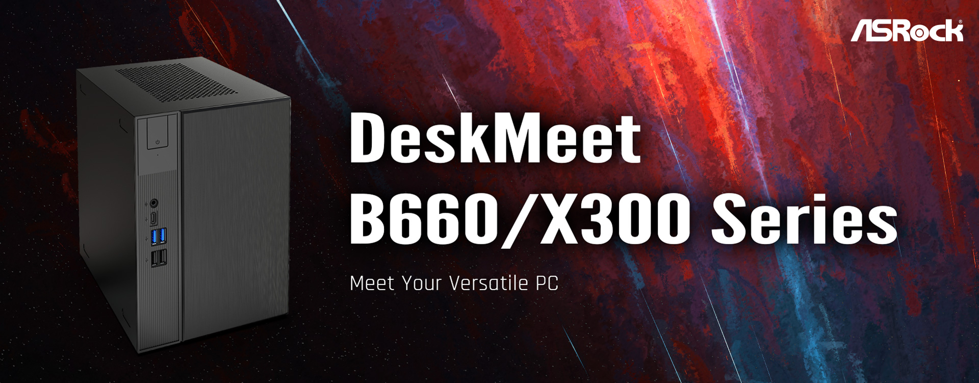 ASRock 新妖板4 DIMM 記憶體的B660/X300 ITX 主機板為DeskMeet 專用