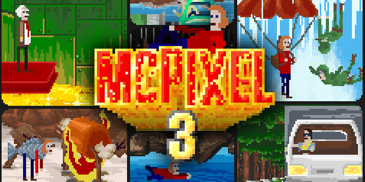 Devolver Digital’s Pixel Hero Puzzle “McPixel 3” is officially on PC, Switch and Xbox on 11/14!