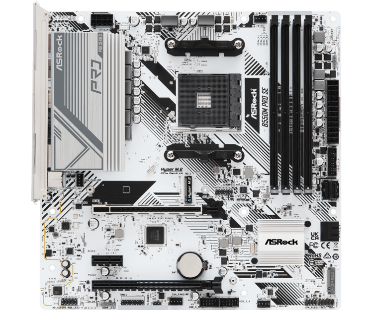 ASRock 推出入門白色主機板 B760MHDV/M.2、H610MHDV/M.2+ D5 與 B550M Pro SE